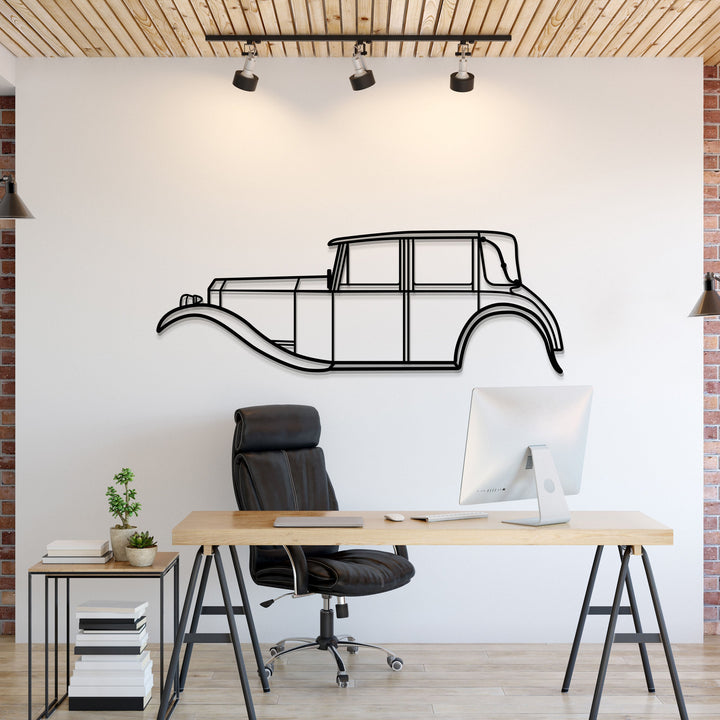 1922 Twenty Metal Car Wall Art — precision-cut steel wall art