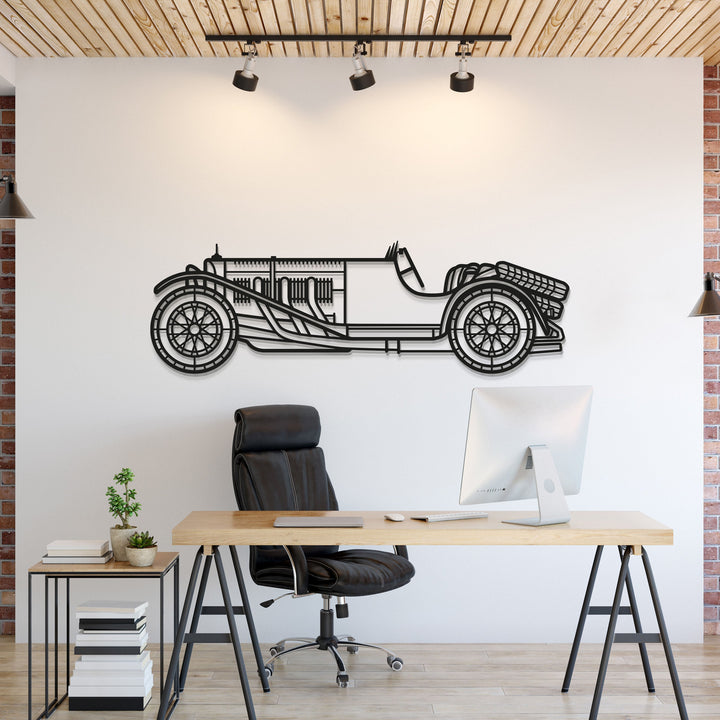 1929 SSK Metal Car Wall Art — precision-cut steel wall art