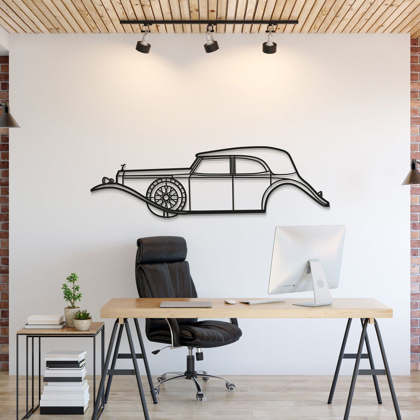 1929 Phantom II Metal Car Wall Art
