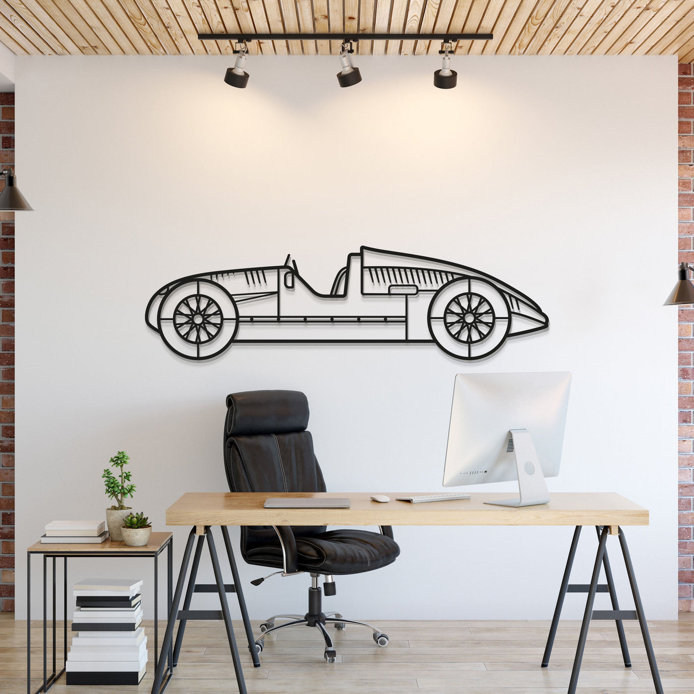 1939 Type D Metal Car Wall Art