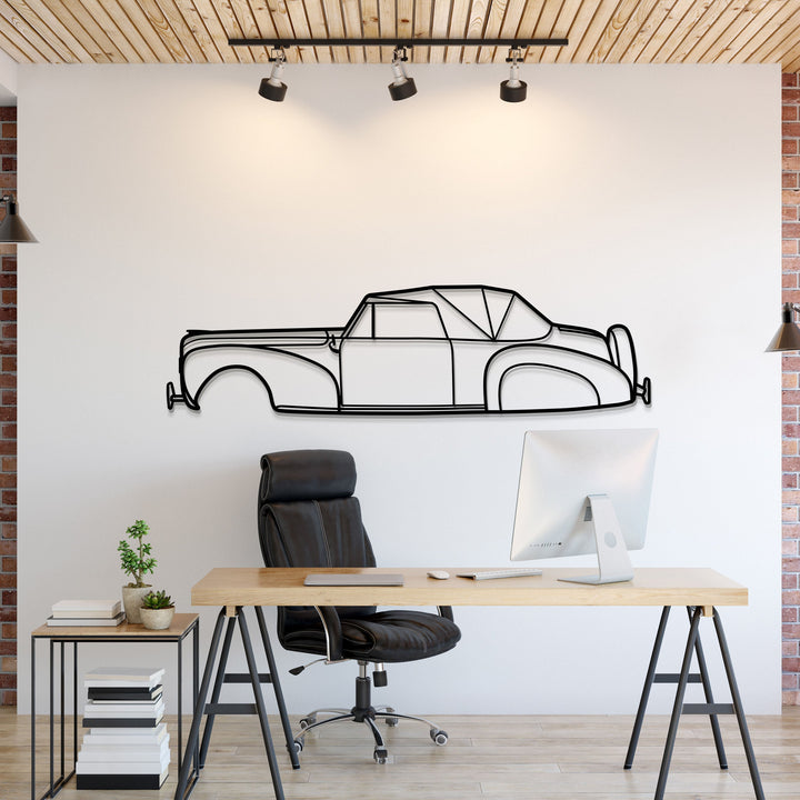 1939 Continental Metal Car Wall Art — precision-cut steel wall art