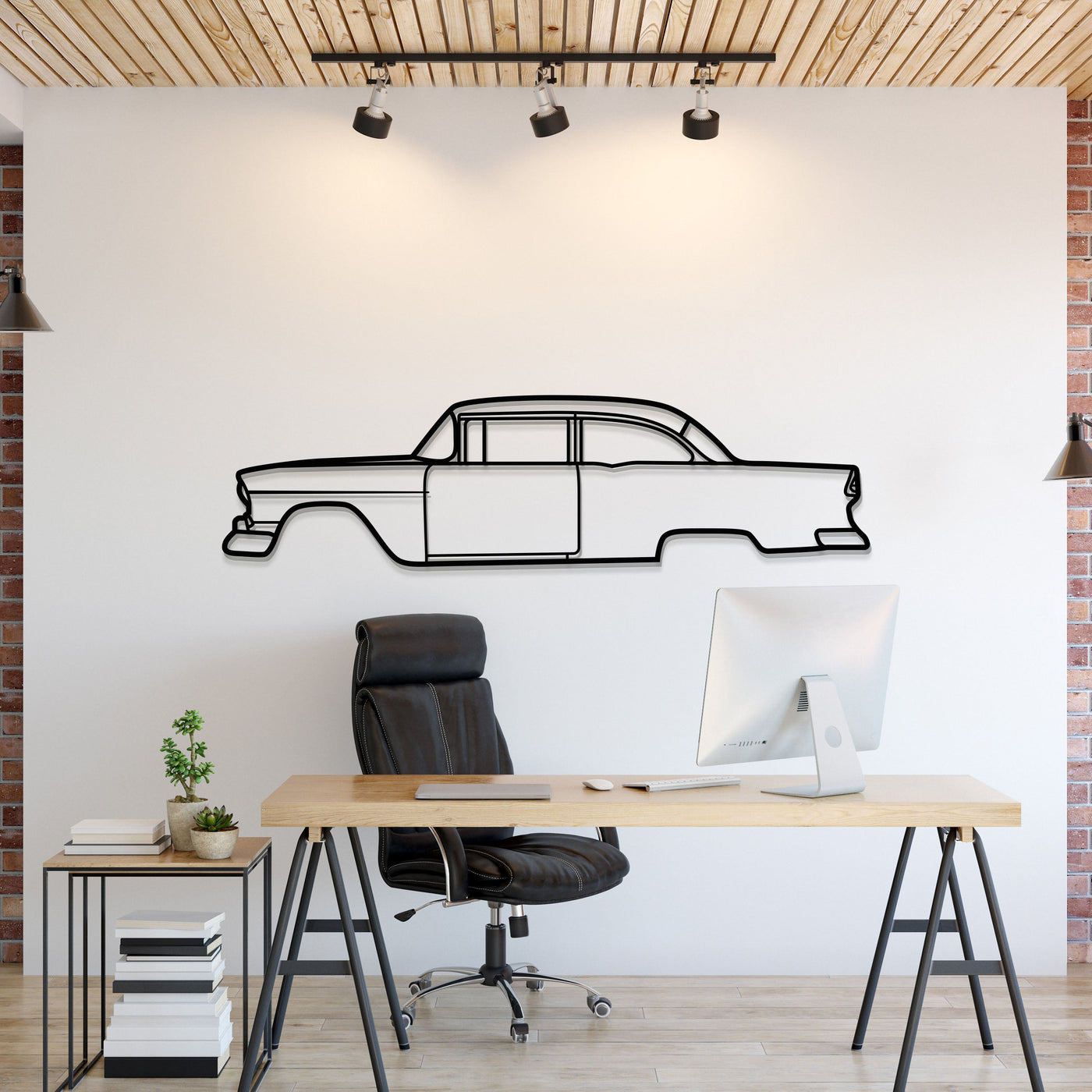 1955 150 Utility Sedan Metal Car Wall Art