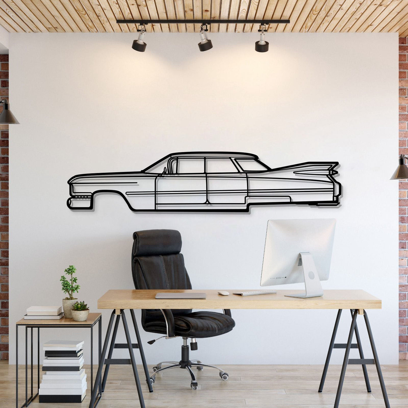 1959 Deville Metal Car Wall Art