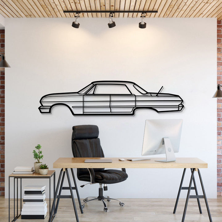 1962 Belair Sedan Metal Car Wall Art — precision-cut steel wall art