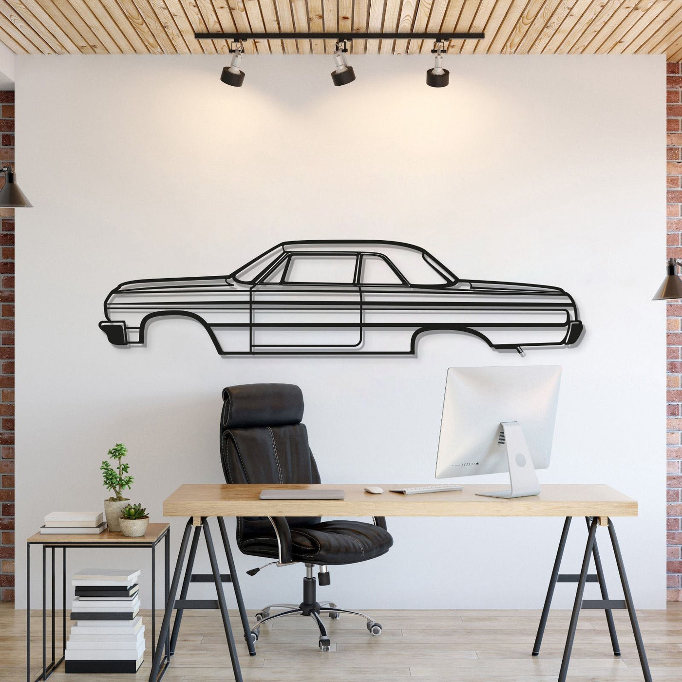 1964 Impala SS Metal Car Wall Art