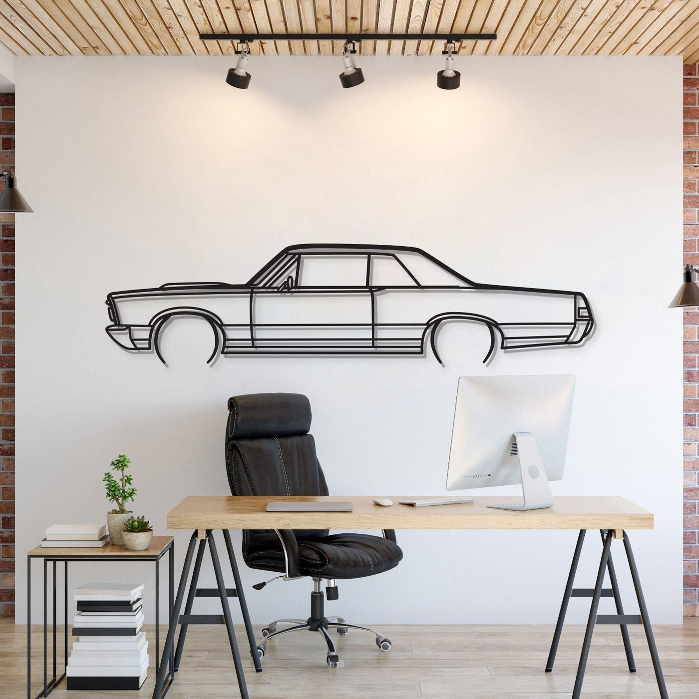 1965 GTO Metal Car Wall Art