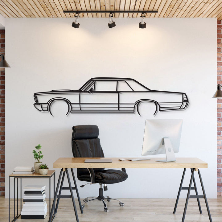 1965 GTO Metal Car Wall Art — precision-cut steel wall art