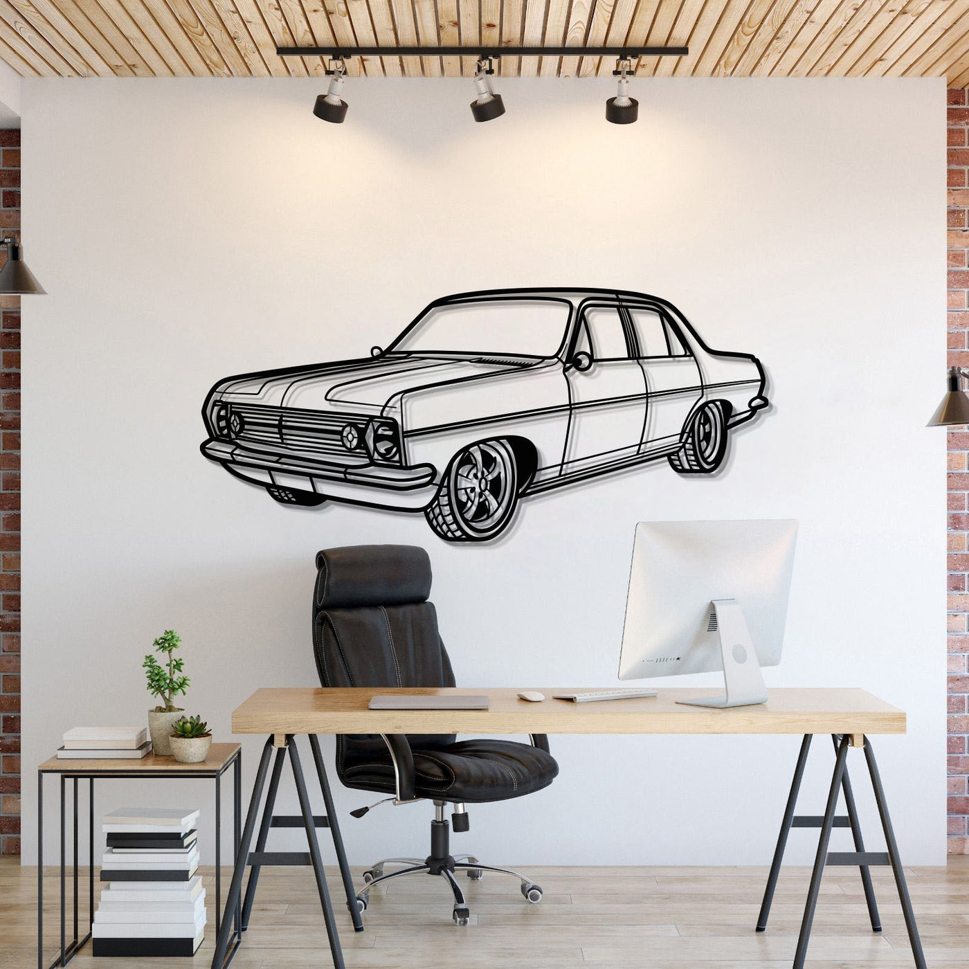1966 HR Perspective Metal Car Wall Art
