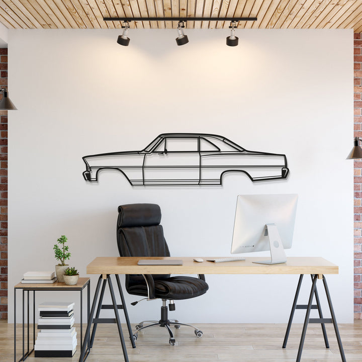 1967 Nova Metal Car Wall Art — precision-cut steel wall art