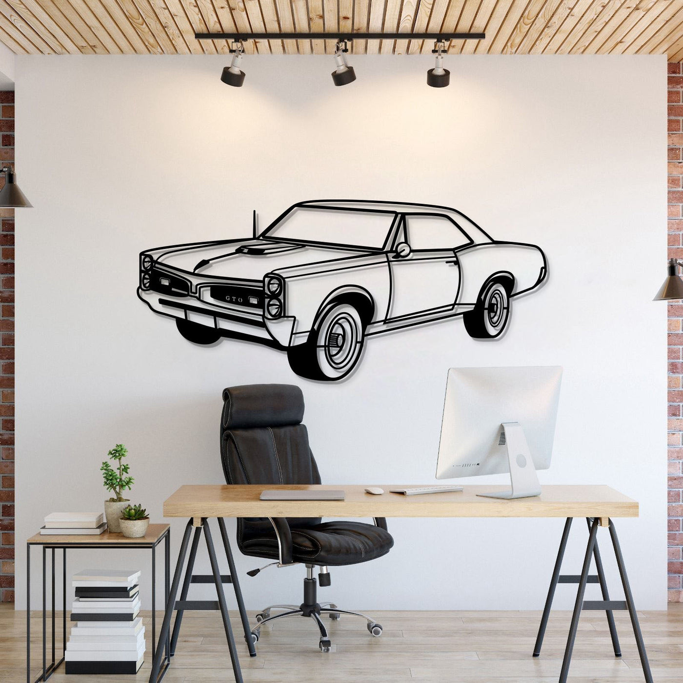 1967 GTO Perspective Metal Car Wall Art