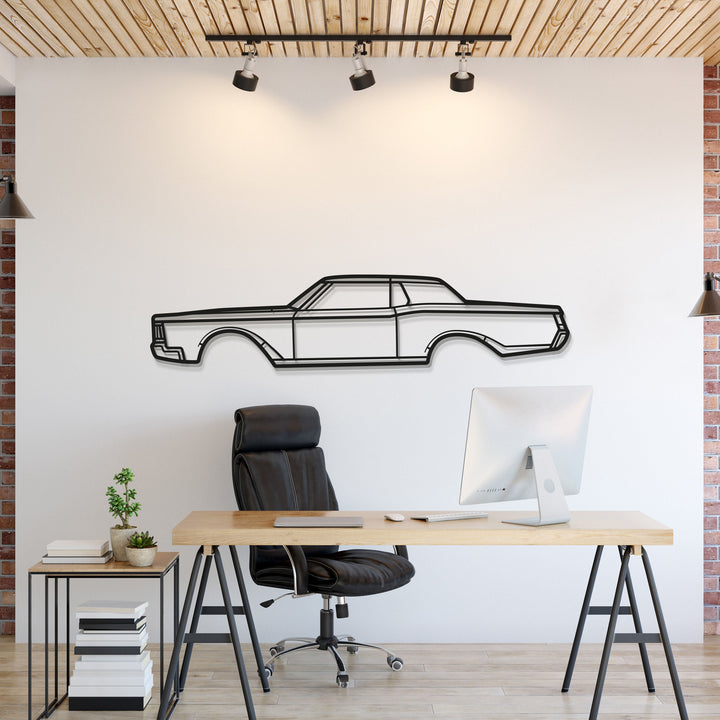 1968 Mark III Metal Car Wall Art — precision-cut steel wall art