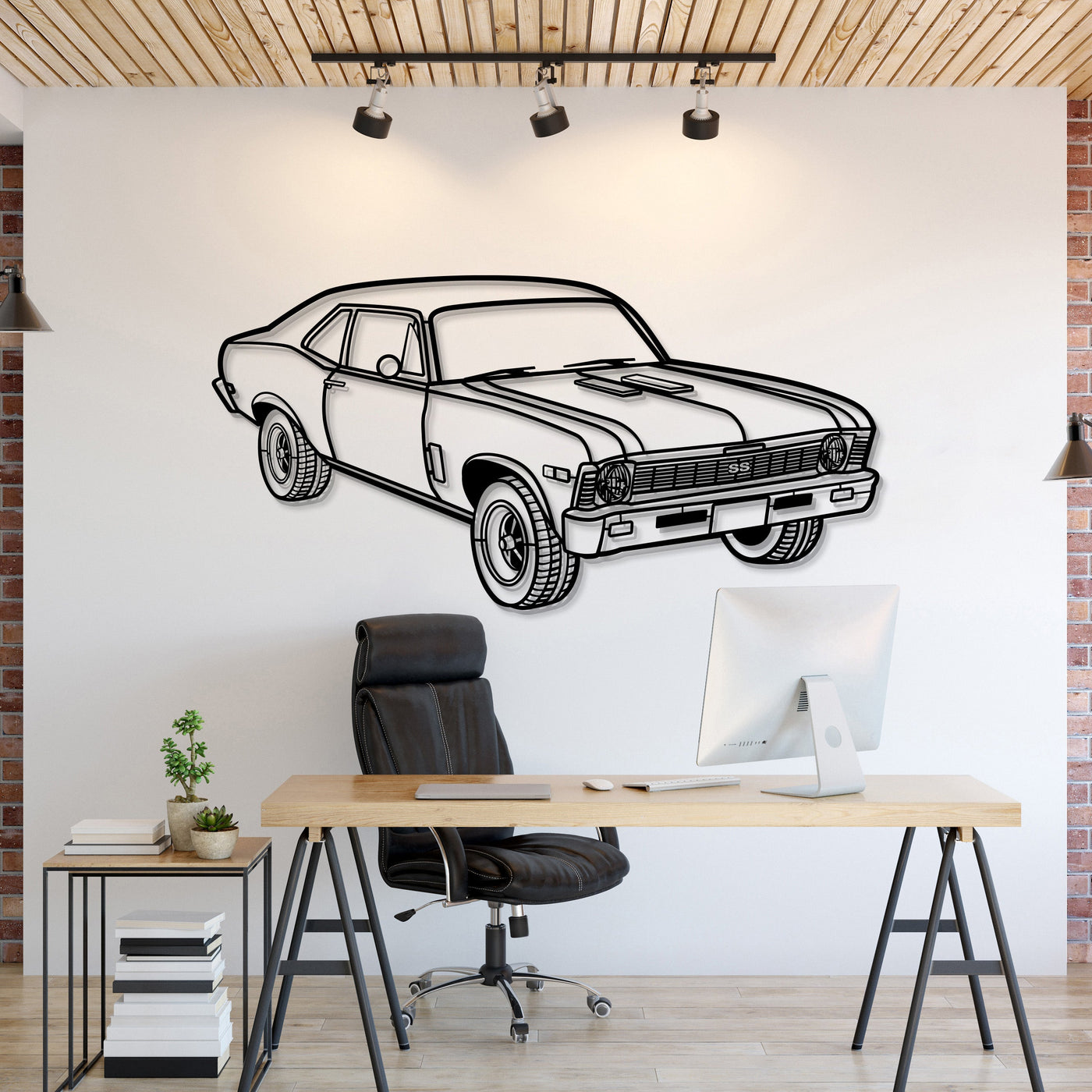 1969 Nova Yenko Perspective Metal Car Wall Art