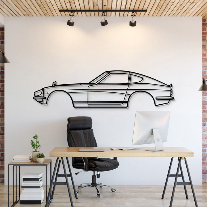 1969 Fairlady Z 432 Metal Car Wall Art — precision-cut steel wall art