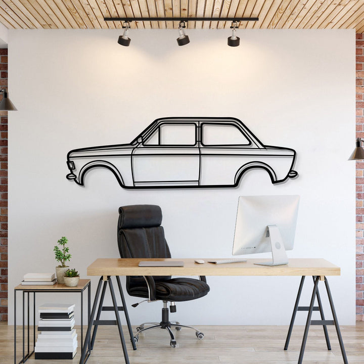 1971 128 Metal Car Wall Art — precision-cut steel wall art