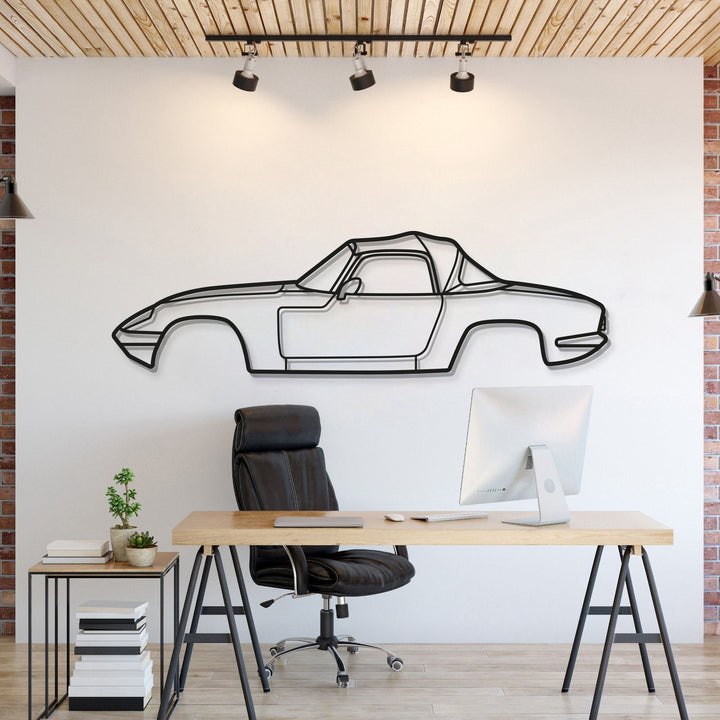 1971 Elan Sprint Metal Car Wall Art — precision-cut steel wall art