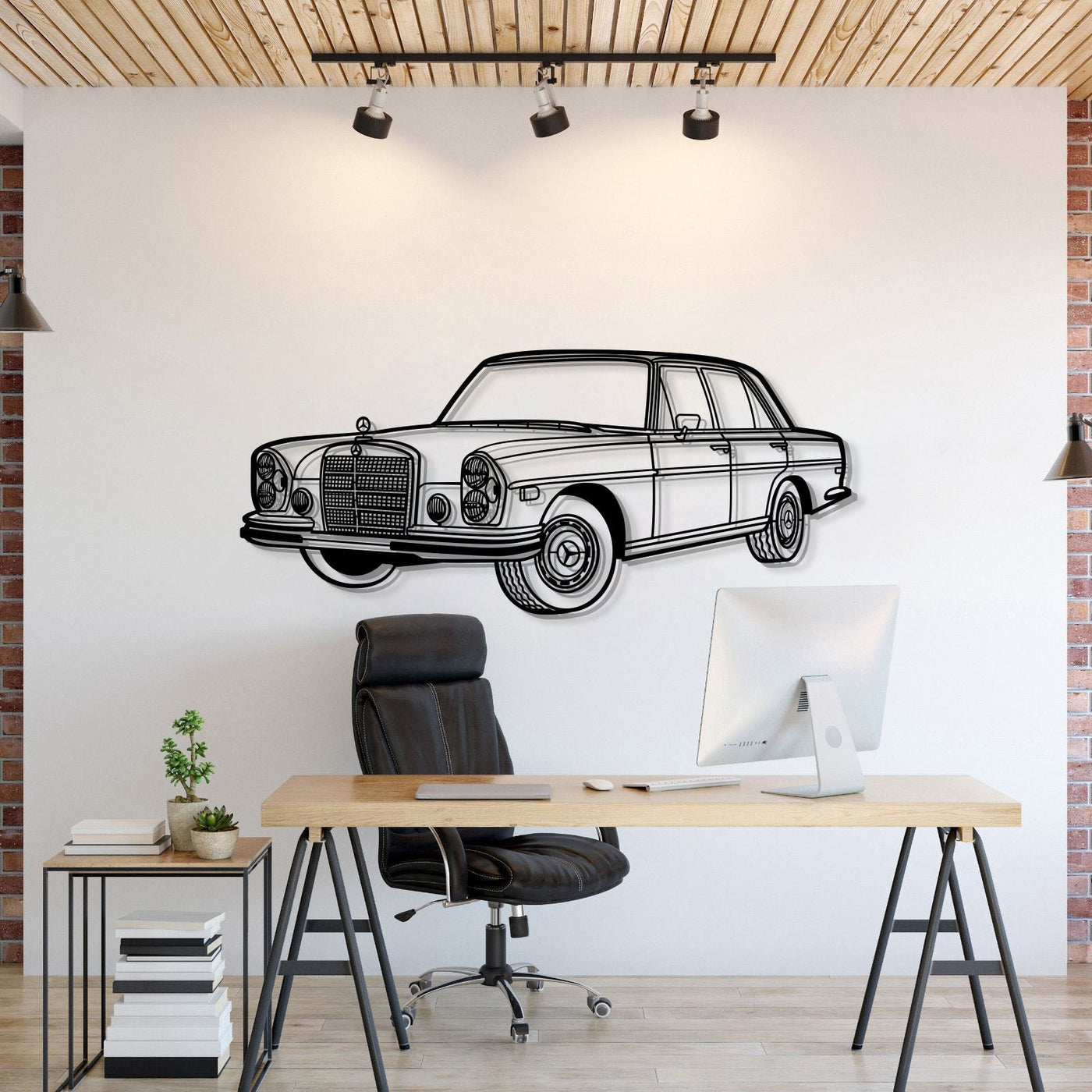 1972 280 SE W108 Perspective Metal Car Wall Art
