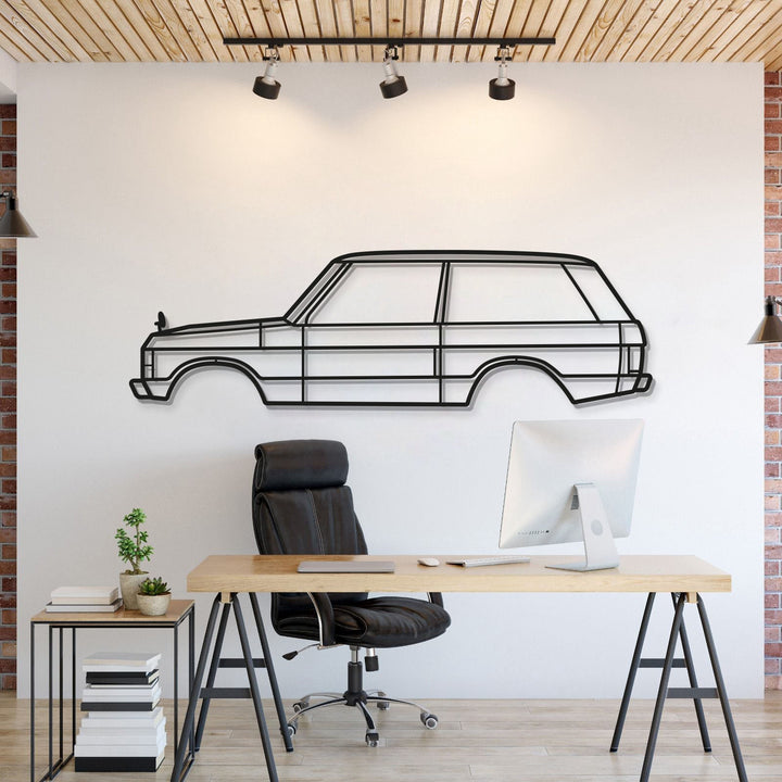 1973 Range Rover Metal Car Wall Art — precision-cut steel wall art