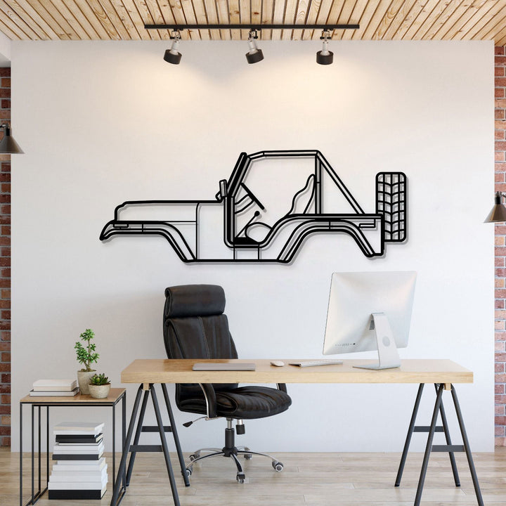 1976 CJ5 Renegade Metal Car Wall Art — precision-cut steel wall art
