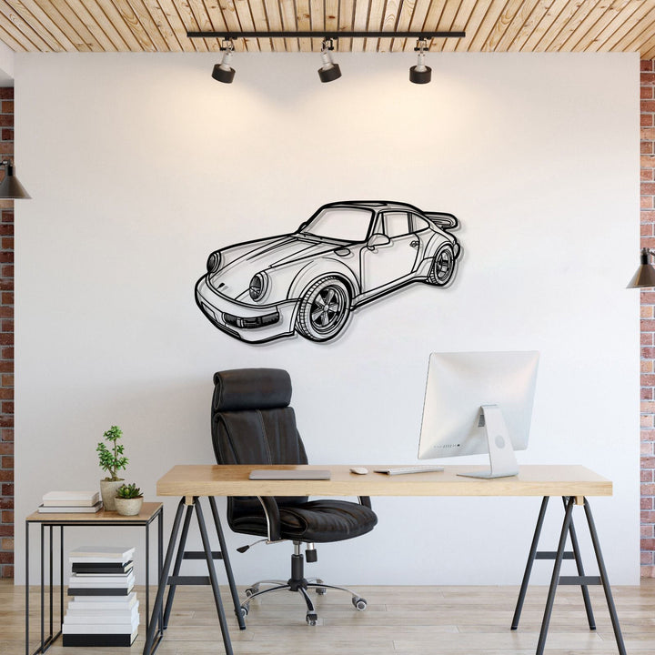 1978 911 SC Perspective Metal Car Wall Art — precision-cut steel wall art