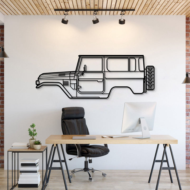 1979 FJ40 Metal Car Wall Art — precision-cut steel wall art