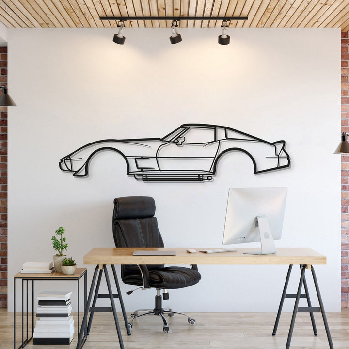 1979 Corvette Metal Car Wall Art — precision-cut steel wall art