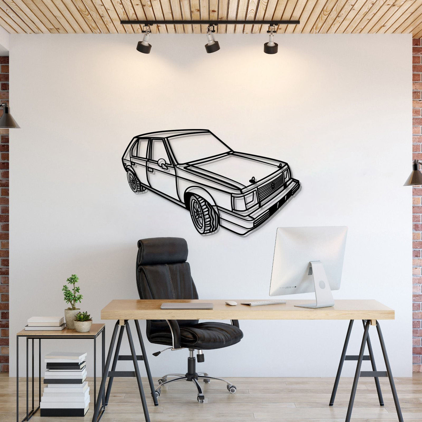 1980 Horizon Perspective Metal Car Wall Art