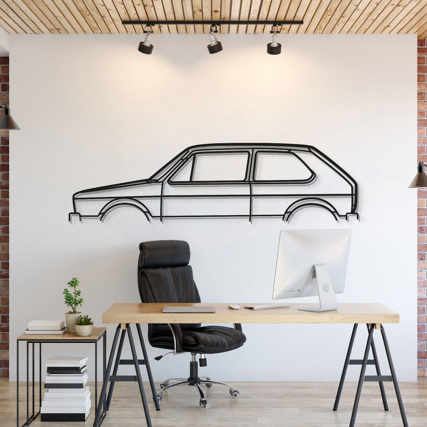 1980 Golf MK1 Classic Metal Car Wall Art