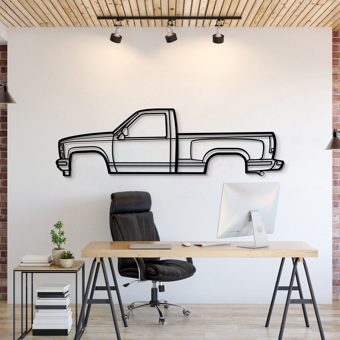 1988 K1500 Silverado Metal Car Wall Art
