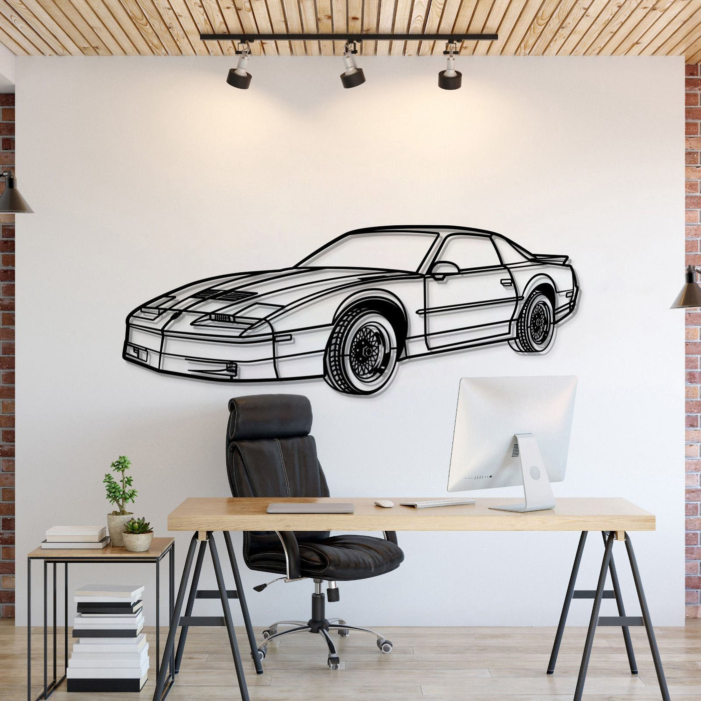 1988 Trans AM Perspective Metal Car Wall Art