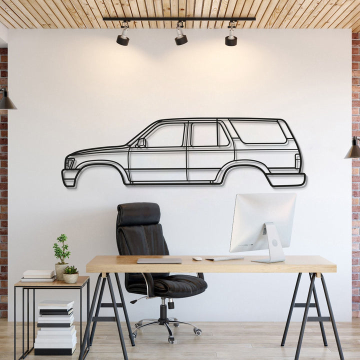 1990 4Runner 2nd Gen (N120) Metal Car Wall Art — precision-cut steel wall art