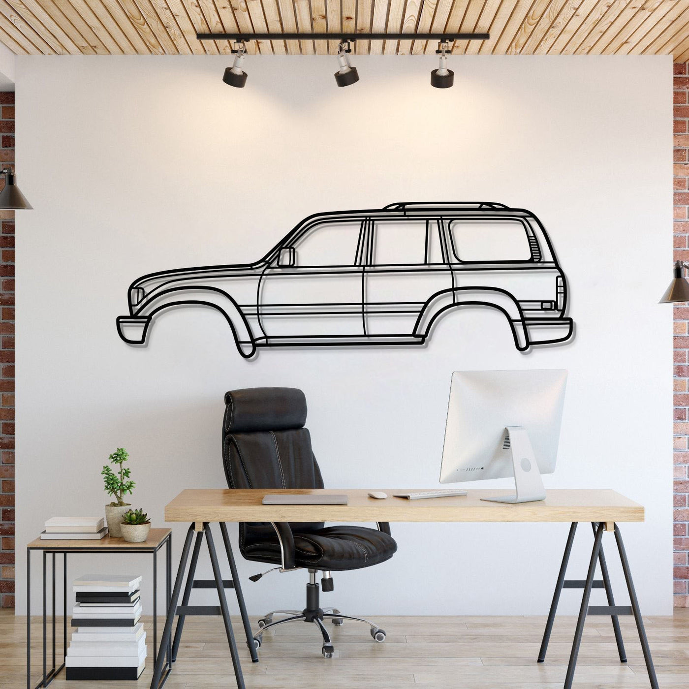 1990 Land Cruiser 5th Gen (J80) Metal Car Wall Art