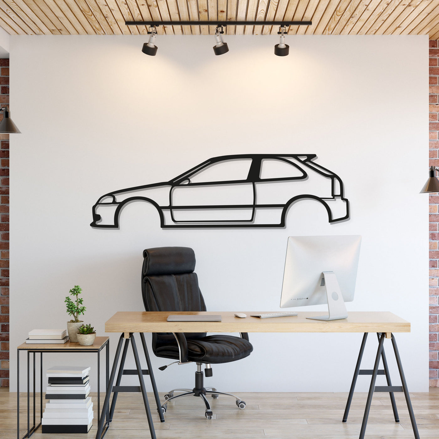 Civic EK Metal Car Wall Art