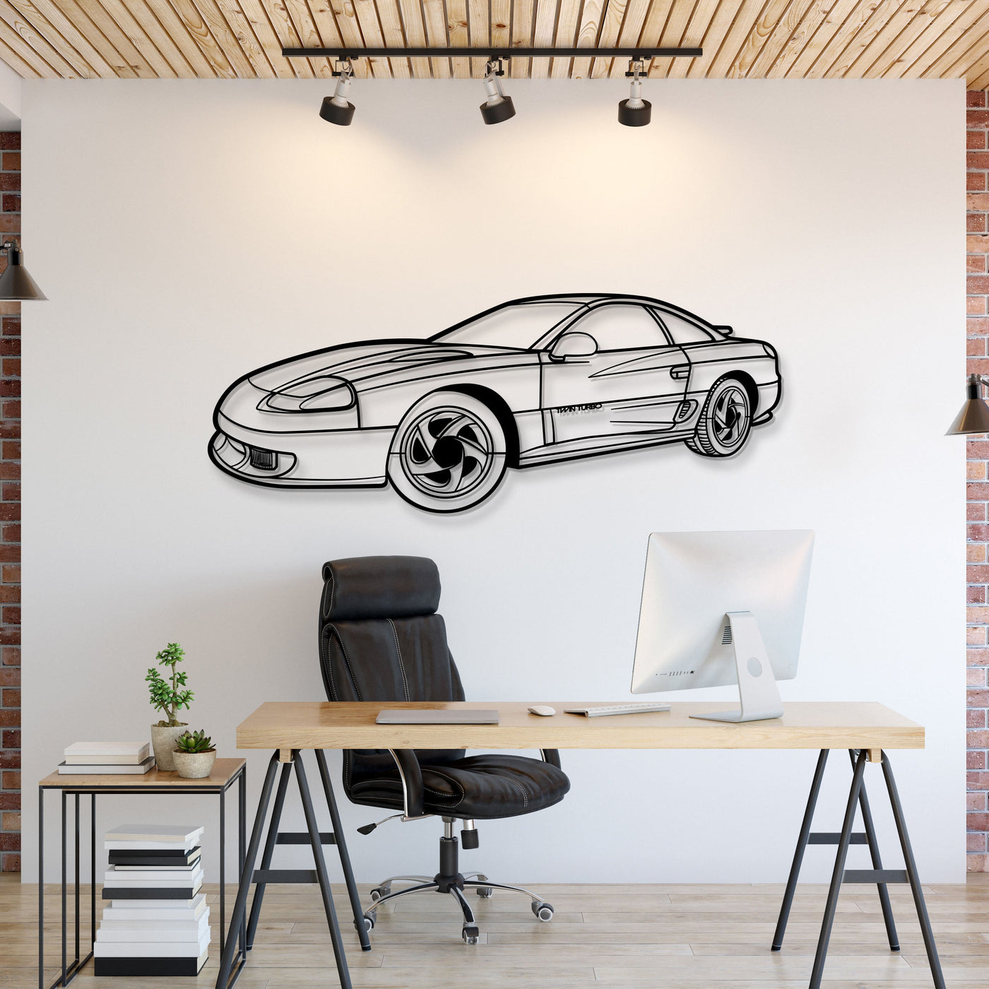 1991 Stealth RT Twin Turbo Perspective Metal Car Wall Art