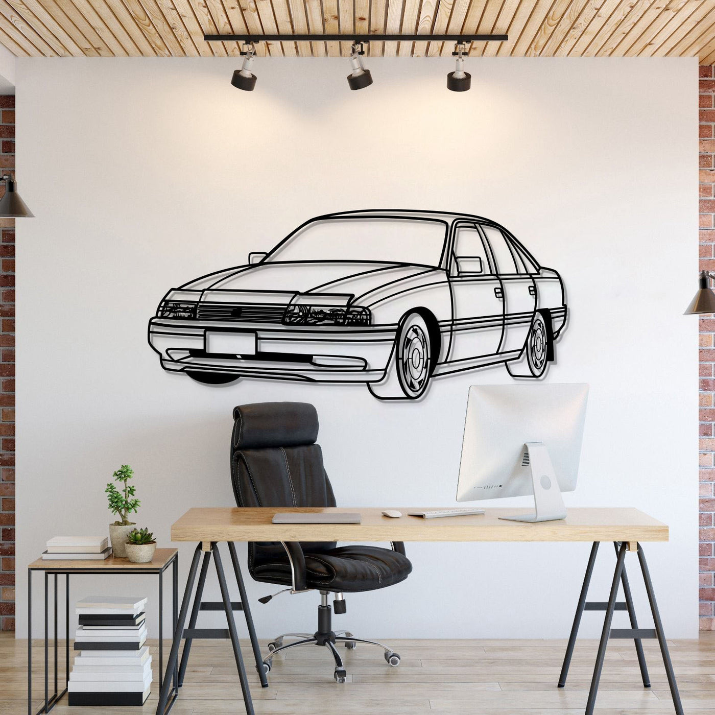 1991 VN Commodore Perspective Metal Car Wall Art