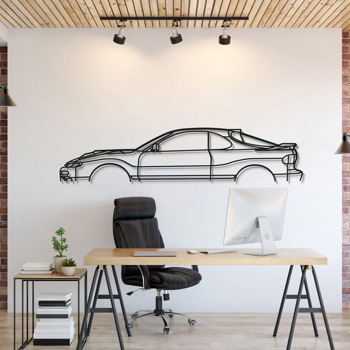 1991 Celica GT Four Classic Metal Car Wall Art — precision-cut steel wall art