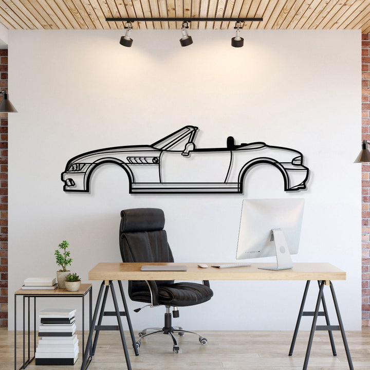 1996 Z3 Metal Car Wall Art — precision-cut steel wall art