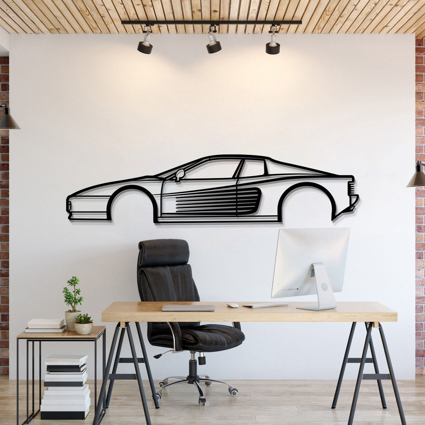 1998 Testarossa Metal Car Wall Art