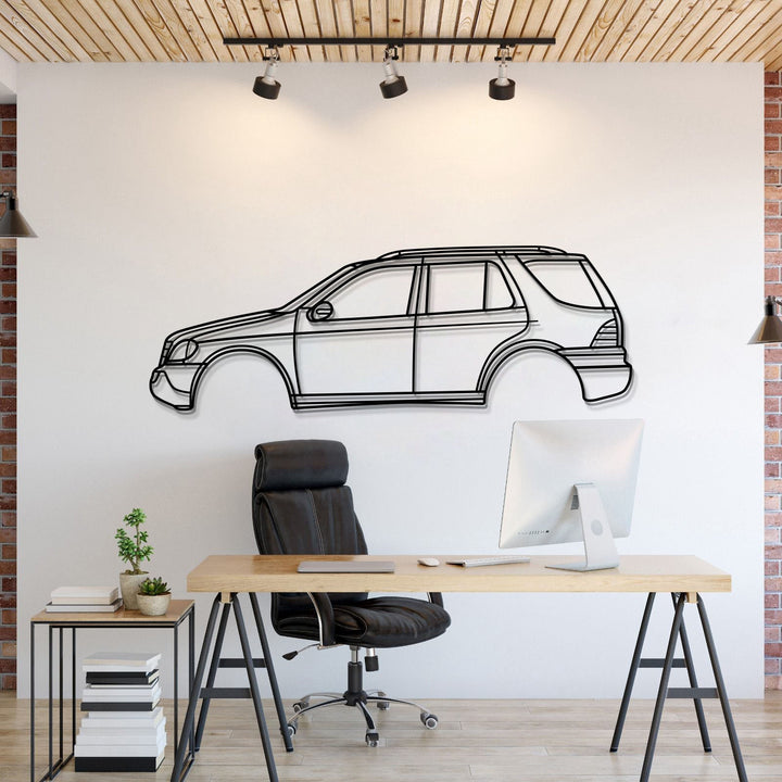 1998 M-Class W163 (1st Gen) Metal Car Wall Art — precision-cut steel wall art