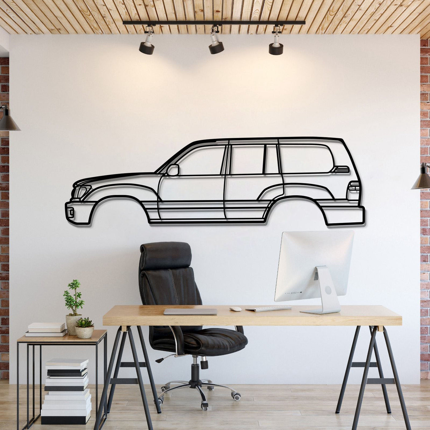 1998 Land Cruiser 6th Gen (J100) Metal Car Wall Art