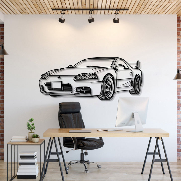 1999 3000GT Perspective Metal Car Wall Art — precision-cut steel wall art