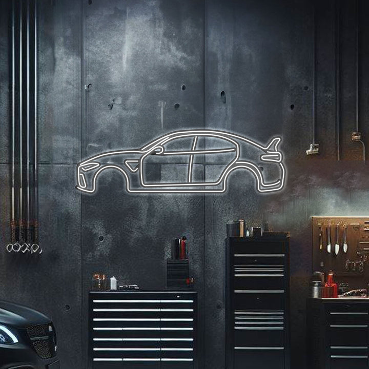 Guilia Metal Neon Car Wall Art — precision-cut steel wall art