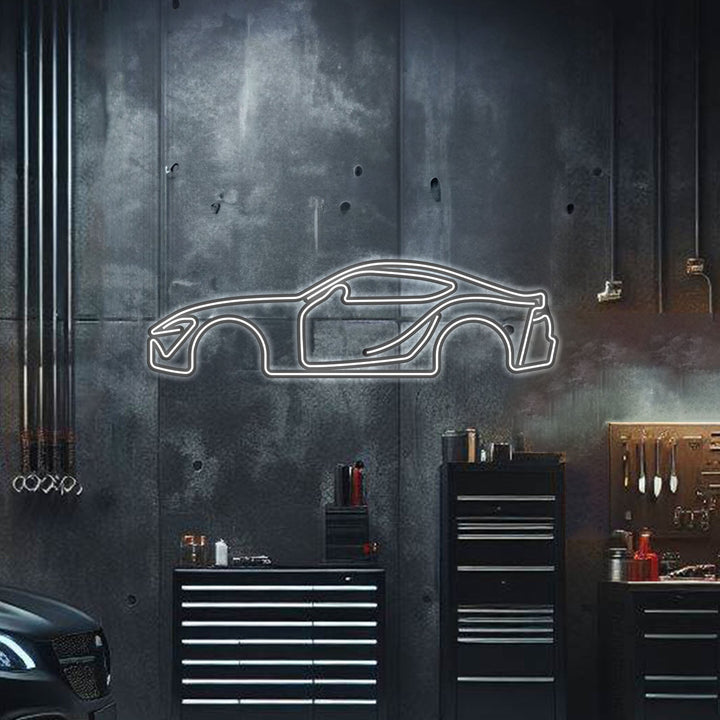Supra MK5 Metal Neon Car Wall Art — precision-cut steel wall art