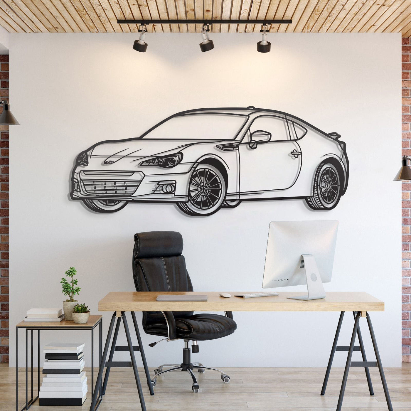 2016 BRZ Perspective Metal Car Silhouette