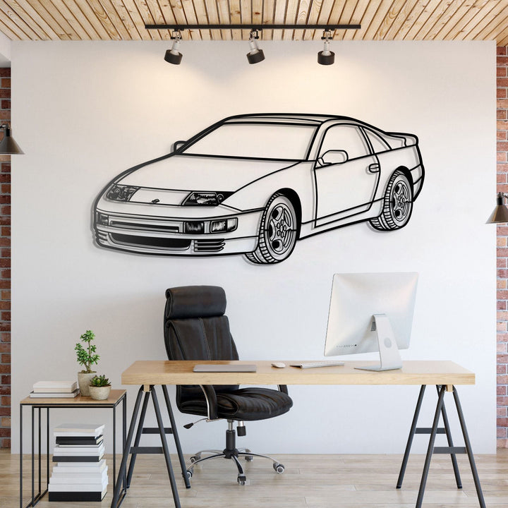 1986 300ZX Z31 Perspective Metal Car Silhouette — precision-cut steel wall art