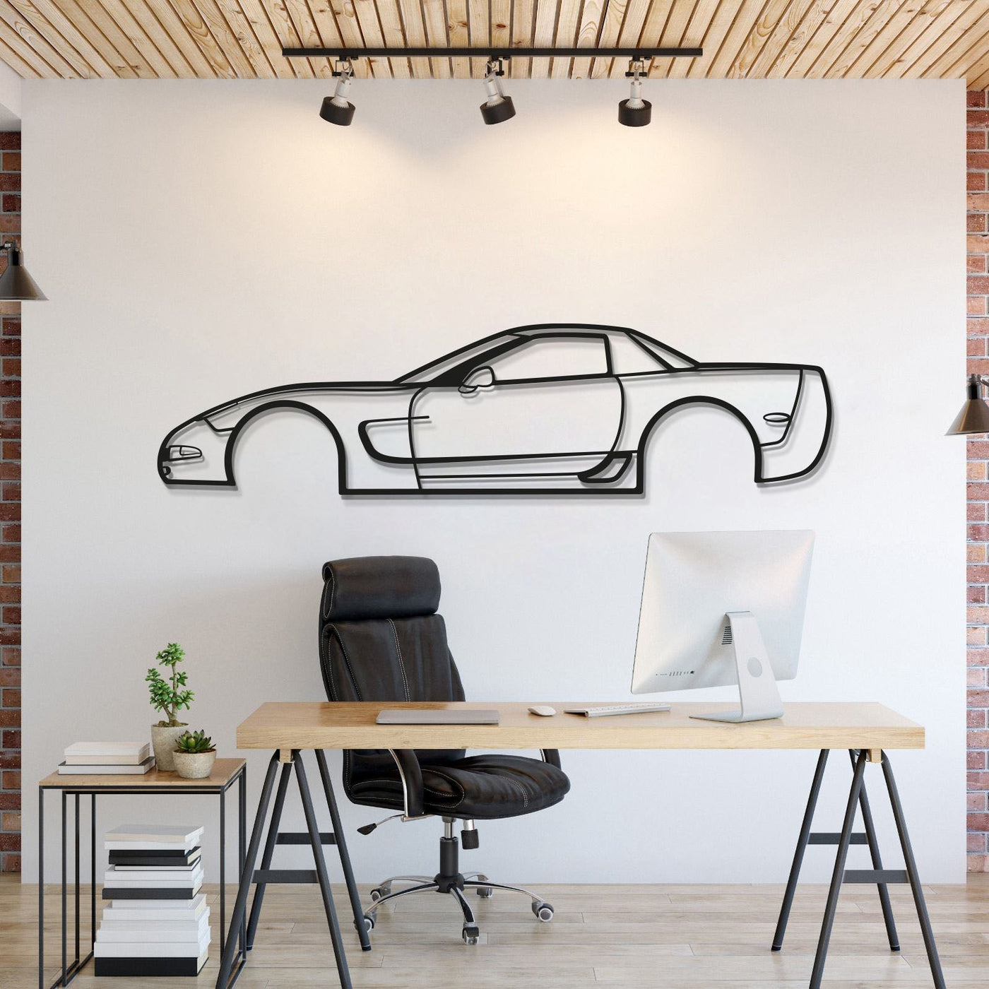 2001 Corvette Z06 Metal Car Wall Art