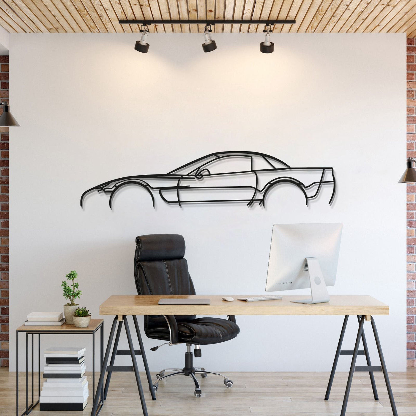 2002 Corvette C5 Z06 Metal Car Wall Art
