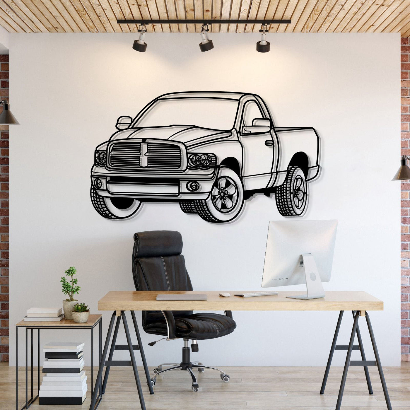 2003 Ram Perspective Metal Car Wall Art