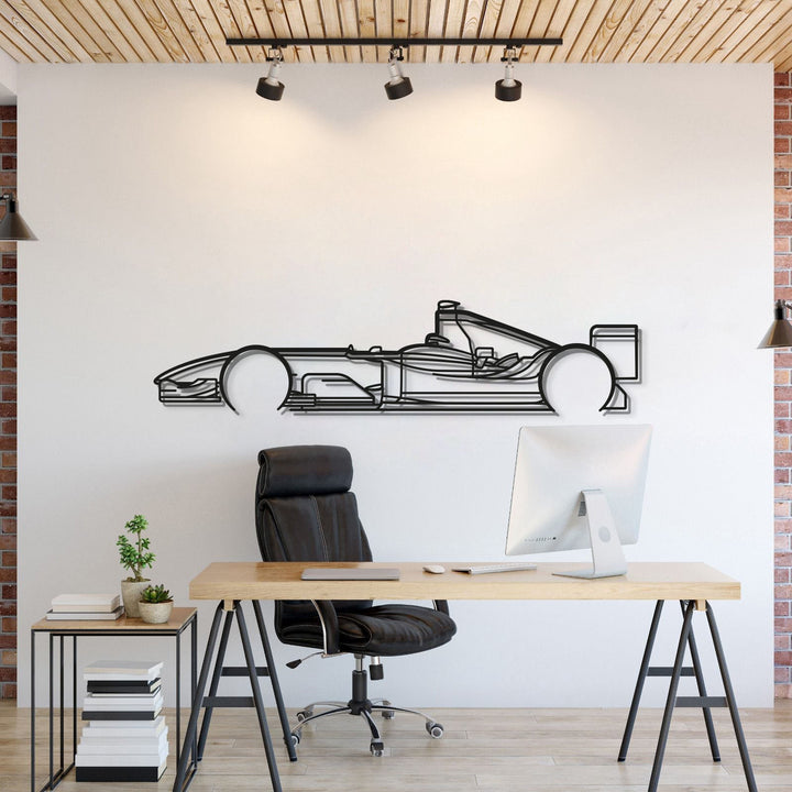 F1 2004 Classic Metal Car Wall Art — precision-cut steel wall art