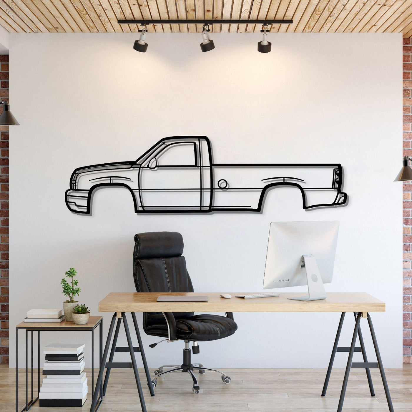 2005 Silverado Metal Car Wall Art