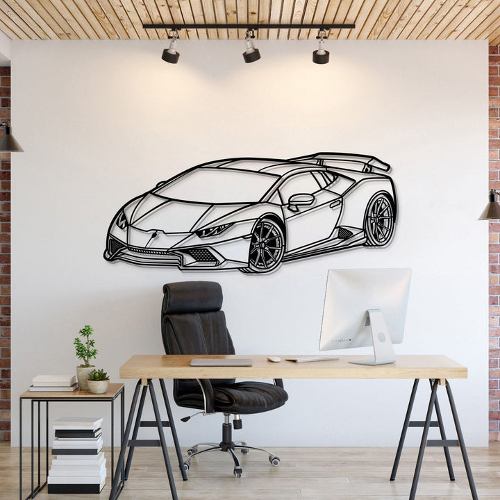 2005 Huracan Perspective Metal Car Wall Art — precision-cut steel wall art